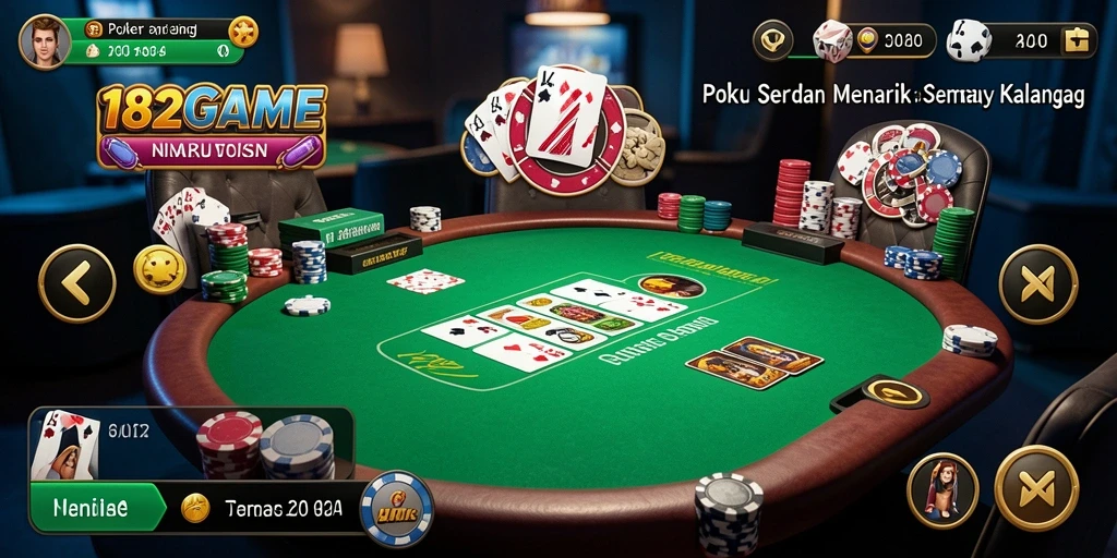 Tangkap momen seru gameplay Poker di 182GAME.