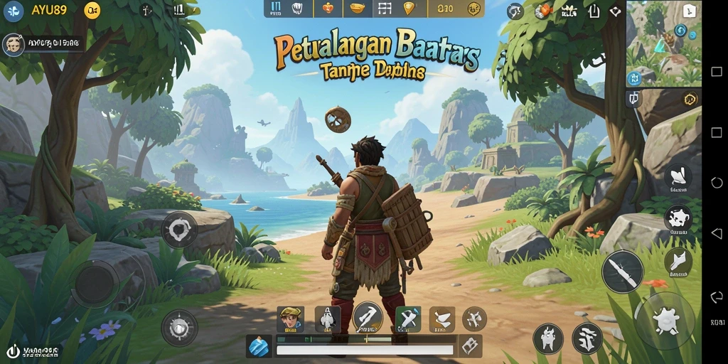 Tampilan indah dari dunia terbuka AYU89 dengan gameplay interaktif.