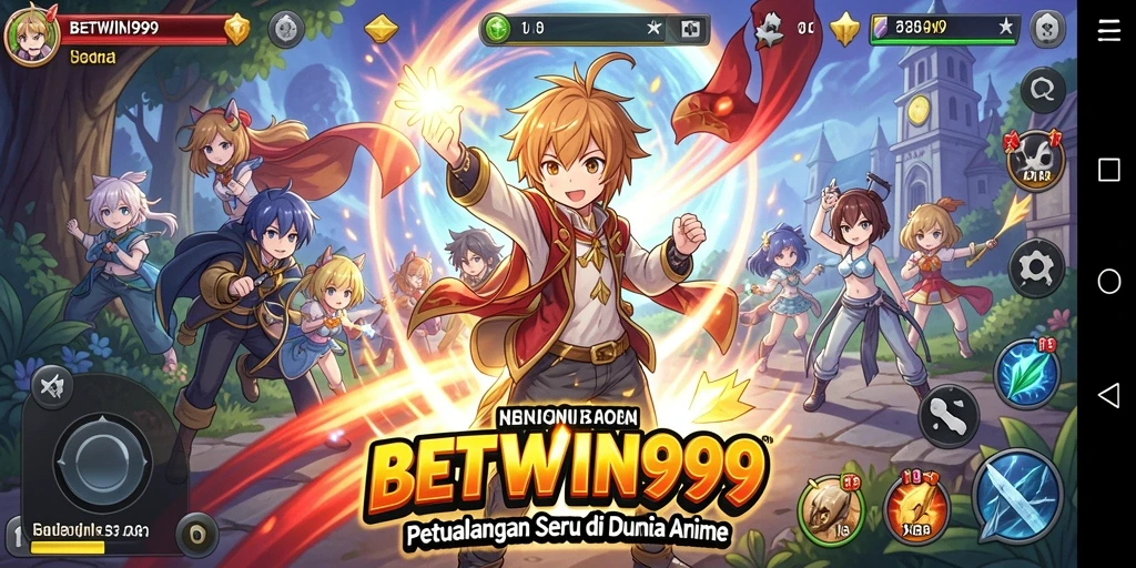 Screenshot BETWIN999 menampilkan aksi pertarungan seru dalam dunia anime.