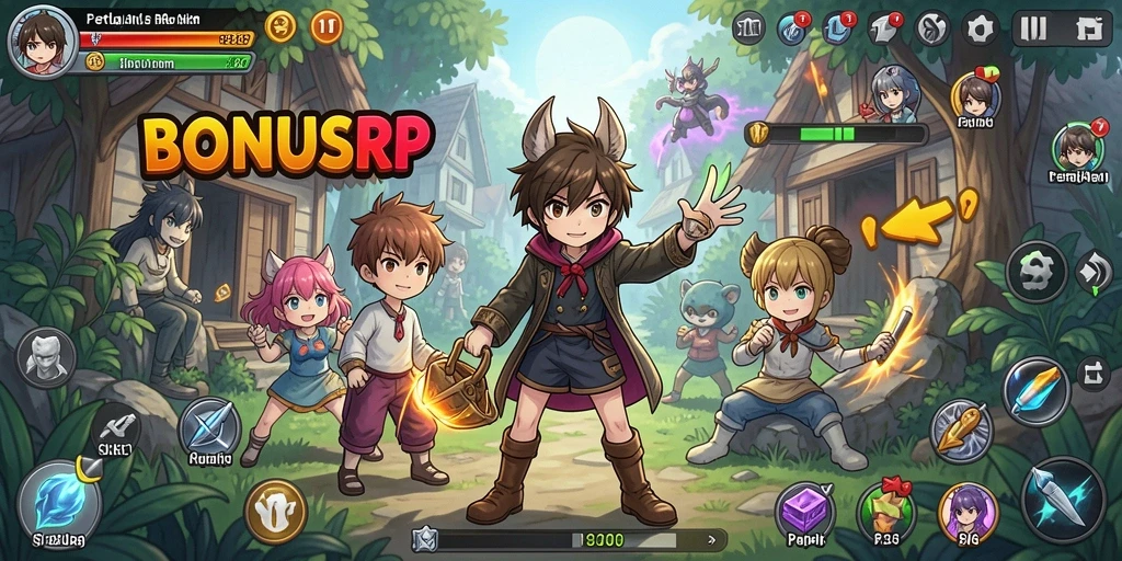Screenshot dari gameplay Anime yang menakjubkan dan karakter-karakter ikonik.