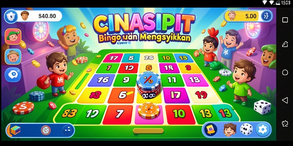 Screenshot CINASIPIT menampilkan pengalaman Bingo yang seru dan interaktif.