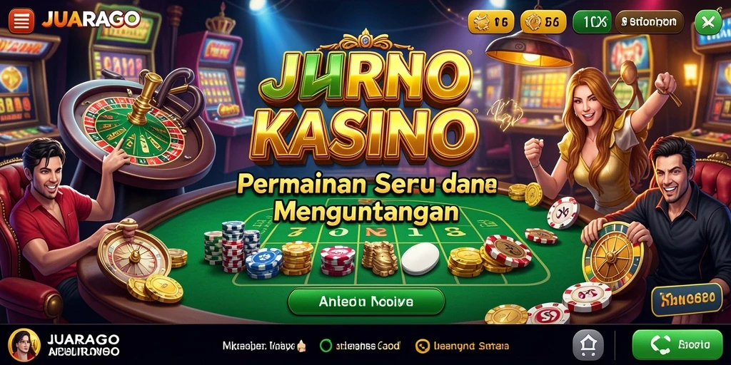 Tampilan gameplay JUARAGO dengan suasana kasino yang mengasyikkan.