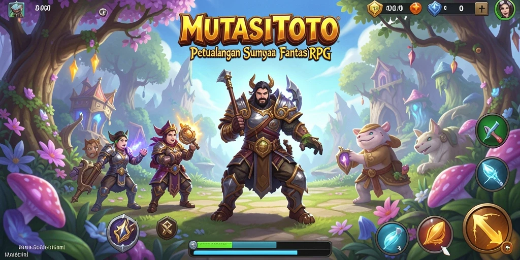 Tampilan gameplay seru MUTASITOTO di dunia fantasi.