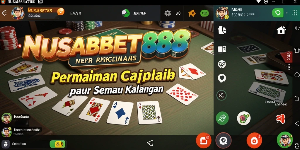 Tangkapan layar gameplay Gaple di NUSABET88 yang menarik.