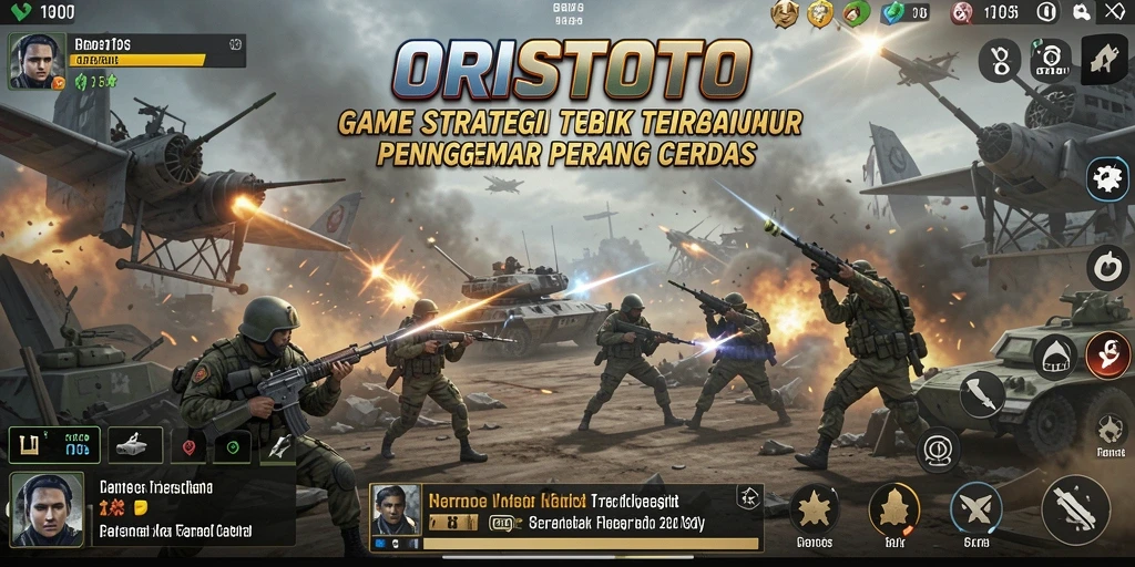 Gameplay menegangkan ORISTOTO dengan strategi pertempuran cerdas.