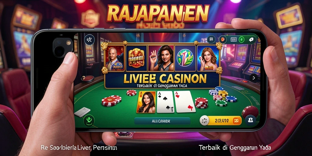 Screenshot gameplay Live Casino RAJAPANEN dengan dealer profesional.
