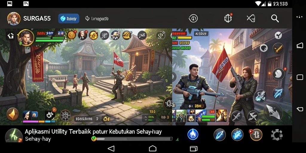Tampilan antarmuka SURGA55 yang user-friendly dan menarik.
