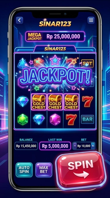 Cuplikan layar antarmuka sinar123 yang ramah pengguna.